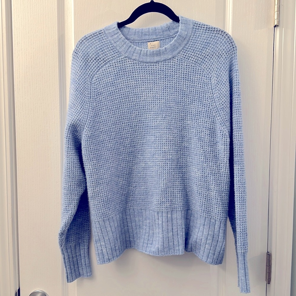A New Day Women's Crewneck Pullover Sweater - Blue, size large